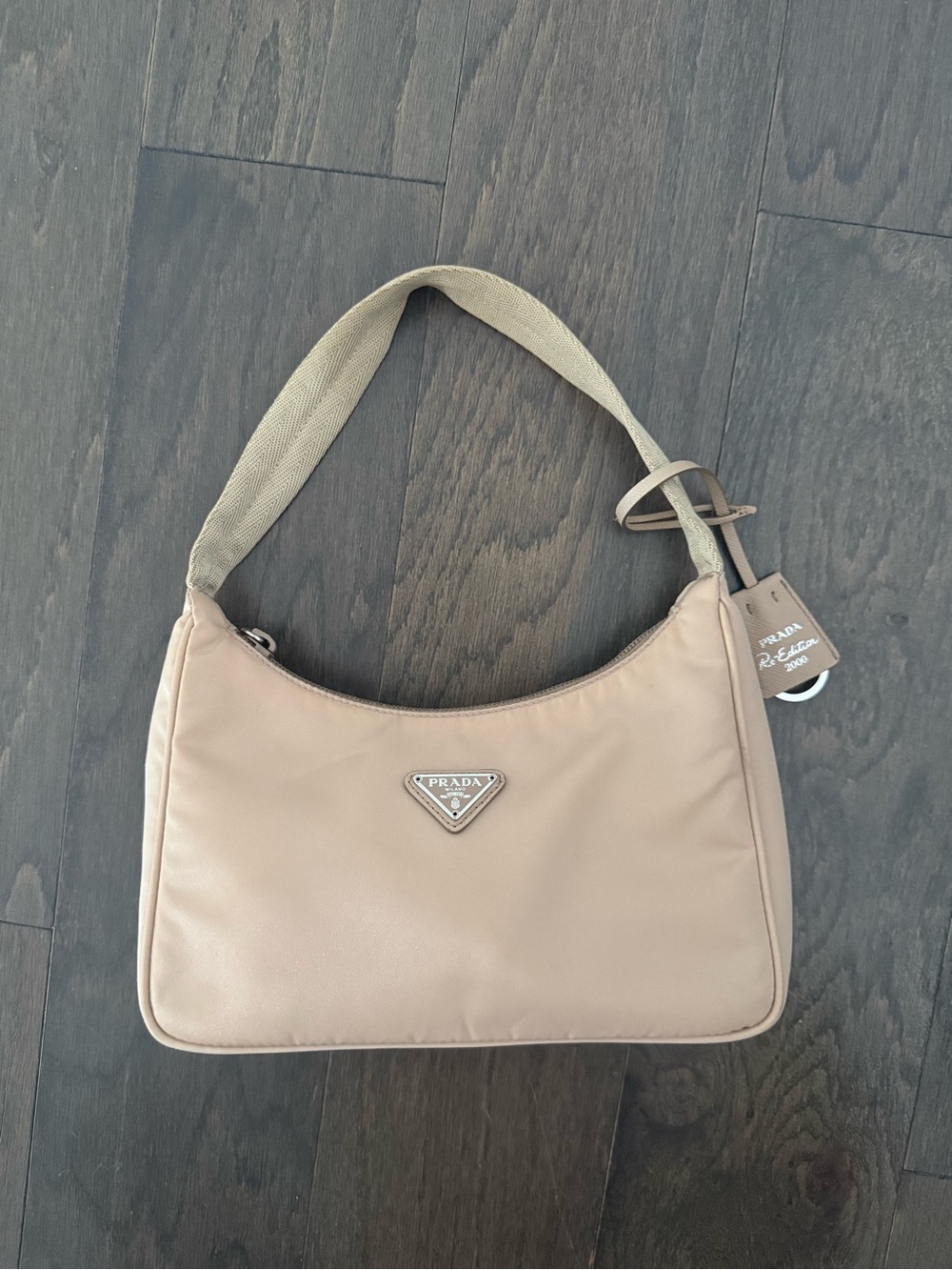 Prada Nude Nylon Re-Edition Bag